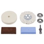 Kit de polissage - wolfcraft - 2178000 - 5 outils - disque feutre - disque coton