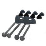 Kit de 50 fixations et étanchéité tuile pvc - l: 8 cm - l: 6 mm - gris Kit de 50 fixations et étanchéité tuile pvc - l: 8 cm - l: 6 mm - gris