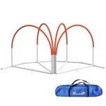 Pawhut - lot de 4 pi�ces d�quipement agility - pe - 89x69x99cm - orange