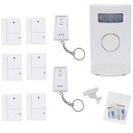Kit alarme autonome  dtection de mouvement ? eclairage d?alerte intgr ? dtecteur d?ouverture (x6) ...
