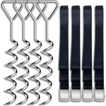 Kit dancrage en acier pour trampolines robustes - sodial - noir et argent - 18 * 5 * 42cm Kit dancrage en acier pour trampolines robustes - sodial - noir et argent - 18 * 5 * 42cm