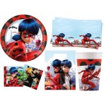 Kit anniversaire ( cde 5 ) 6 / 8 enfants miracullous ( 8 assiettes 8 gobelets 20 serviettes 1 nappe et ...