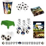 Kit anniversaire - mgs33 - d�coration de football - 8 enfants - multicolore - f�te
