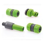 Kit arrosage 4 pieces diam 25 - 1 lance multi jet + nez de robinet + raccord rapide + embout raccord ...