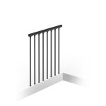 Kit balustrade en m�tal l. 100 cm + main courante pvc noir - gamia wood misterstep