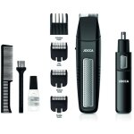 Kit barbe 5 en 1 - jocca - 1439 - 3v - 4 sabots - noir et acier inoxydable