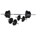 Vidaxl kit de barre dhaltère et 2 haltères salle de musculation gymnase 90375 Vidaxl kit de barre dhaltère et 2 haltères salle de musculation gymnase 90375