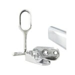 Kit barre de penderie - chromé - ovale - 1 m - diamètre 30 x 15 mm - acier Kit barre de penderie - chromé - ovale - 1 m - diamètre 30 x 15 mm - acier