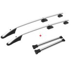 Kit barres de toit pour citroen berlingo peugeot partner 1996 - 2009 alu gris 4x