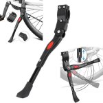 Kit de bquille latrale rglable en aluminium pour vlos de route vtt etc. - noir