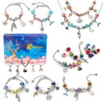 Kit fabrication bijoux diy loisir cratif 112 pices breloques charms perles bracelets collier jouet ...