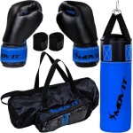 Kit de boxe movit® avec sac de boxe 55 kg 2 gants de boxe 8 oz 2 bandes de maintien et sac de transport ... Kit de boxe movit® avec sac de boxe 55 kg 2 gants de boxe 8 oz 2 bandes de maintien et sac de transport ...
