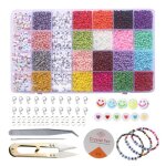 Kit de bracelets en perles diy - inf - assortiment color� - pour enfants - mixte - cr�ation de bijoux ...