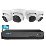 Kit cam�ra de surveillance 4k reolink - 4 cam�ras poe - 8ch nvr - enregistrement 24 / 7 - acc�s � distance ...
