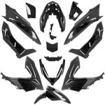 Kit carnage p2r pour scooter honda 125 pcx 2018  2020 15 pieces noir brillant neuf
