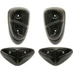 Kit carrosserie carenage - pad scoot replay pour mbk 50 stunt - yamaha 50 slider noir brillant (x4)