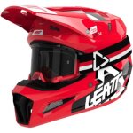 Kit casque moto cross leatt 3. 5 v24 - red - black - white - m
