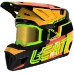 Kit casque moto cross leatt 7. 5 v24 - orange - black - green - xl