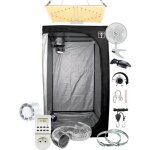 Kit chambre de culture indoor complet 60x60x140cm - led 1000w samsung lm281b full spectrum avec variateur ...
