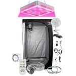 Kit chambre de culture indoor complet 60x60x140cm - led 2000w full spectrum avec switch croissance / ... Kit chambre de culture indoor complet 60x60x140cm - led 2000w full spectrum avec switch croissance / ...