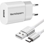 Kit chargeur blanc pour tablettes asus avec port micro usb nexus 7 9 10 z300 z300m memo pad fhd 10 / ...