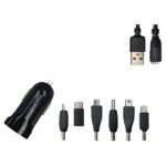 Kit chargeur de voiture thomson 12 / 24v 2a avec 6 connecteurs:compatible mini usb?micro usb? nokia 6110 ...