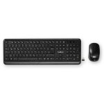 Kit clavier et souris - nedis - kbmcw100bkde - sans fil - qwertz - 12 touches multimdia