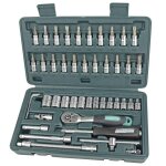 Kit de cl� � cliquet 46 pi�ces 1 / 4 - mannesmann - br�der mannesmann - acier - chrome - vanadium