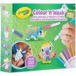 Kit de coloriage 3d washimals safari - goliath - chat et chien - feutres ultra lavables - d�s 3 ans