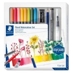 Kit de coloriage - staedtler - fleurs - coffret peinture complet - 12 pi�ces - multicolore