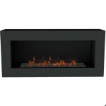 Kit complet chemine murale  bioethanol termobio 720 noir