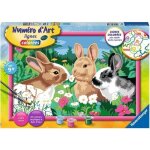 Kit complet de peinture au numéro - numéro dart - grand format - lapins dans le pré - ravensburger Kit complet de peinture au numéro - numéro dart - grand format - lapins dans le pré - ravensburger