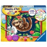 Kit complet de peinture au numro - numro dart moyen - paresseux - ravensburger