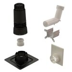 Kit condensation renolux 80 / 125mm noir plafond et mural - ubbink - 184444