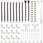 Kit de connecteur de bande led pour 5050 10 mm 4 broches comprend 8 types daccessoires de bande led sans ... Kit de connecteur de bande led pour 5050 10 mm 4 broches comprend 8 types daccessoires de bande led sans ...