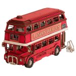 Kit de construction - robotime - tgm02 - bus londonien rouge - 255 pi�ces - bois 194x78x113 cm