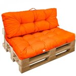 Kit de coussins pour palette capitonns - orange - linxor