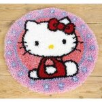 Kit de couture - vervaco - pn - 0147570 - tapis hello kitty - multi - couleurs - 100% coton