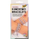 Kit cr�atif kumihimo - folia - bracelets - 8 fils 100% coton - blanc - 16 pi�ces