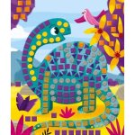 Kit cratif - janod - mosaques dinosaures - jaune - 8 tableaux - 1400 mosaques en mousse
