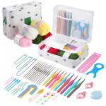 Kit de crochet pour d�butant adulte 58pcs crochet et aiguille � tricoter ergonomique aiguilles � crochet ...