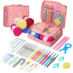 Kit de crochet pour dbutant adulte 58pcs crochet et aiguille  tricoter ergonomique aiguilles  crochet ...