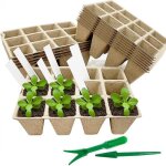 Kit de d�marrage de semis pots en tourbe pour semis pot semis pots de tourbe biod�gradables avec 15 �tiquettes ...