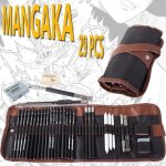 Kit dessin professionnel trousse a dessins 29 en 1 crayons mangaka