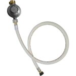 Kit dtendeur 28 mbar vissable gaz butane + tuyau gaz flexible 1. 50 m  embouts vissables