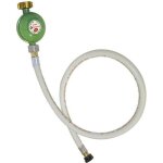Détendeur gaz propane 37 mbar + tuyau gaz butane / propane souple 1. 50 m Détendeur gaz propane 37 mbar + tuyau gaz butane / propane souple 1. 50 m