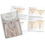 Kit diy macram� - graine creative - ecru - 30 x 45 cm - 70 m de fil de coton recycl� - 3 perles en bois ...