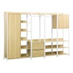 Kit dressing modulable blanc avec 4 éléments. l 280 x p 48 x h 190 cm Kit dressing modulable blanc avec 4 éléments. l 280 x p 48 x h 190 cm