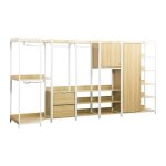 Kit dressing modulable blanc avec 5 éléments. l 360 x p 48 x h 190 Kit dressing modulable blanc avec 5 éléments. l 360 x p 48 x h 190
