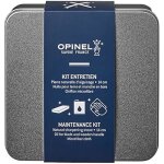 Kit dentretien - opinel - boite mtal - pierre  aiguiser - huile - chiffon microfibre